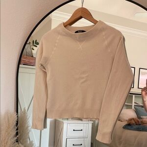 Quince Shrunken Mongolian sweatshirt in cream
